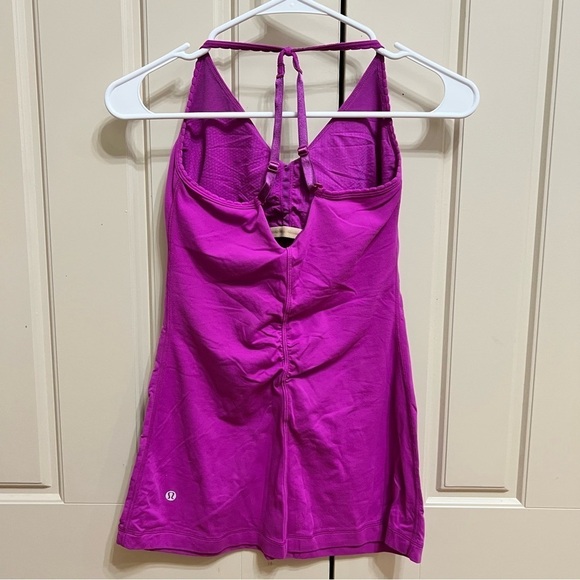 Lululemon Fuchsia Racerback Athleisure Camisole Shirt Size 6 - Picture 5 of 9